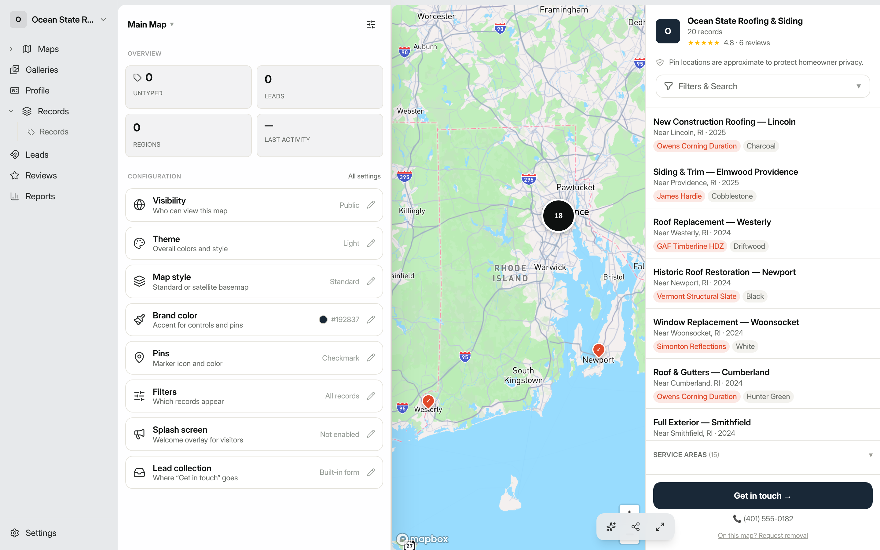 Your Saw Your Sign dashboard